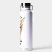 ラマ熱狂するレディ ウォーターボトル (背面)