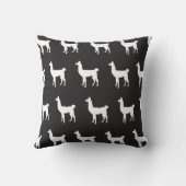 ラマ白黒 クッション (裏面)