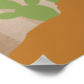 ラマ砂漠サボテン女の子ベビーシャワーポスター ポスター (角)