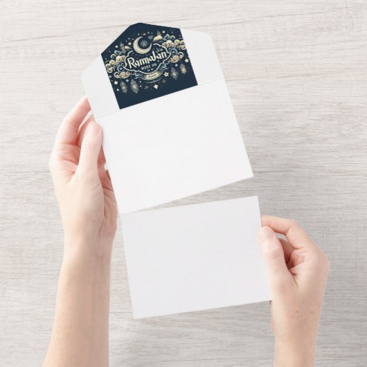 ラマ祝ダンモードオン付きラマダン オールインワン招待状 (貼ってはがせる)