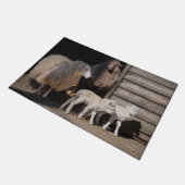 ラマ素晴らしス動物写真付き羊 ドアマット (アングル)