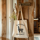 ラマ素朴スのシルエット農家市場の拡大 トートバッグ