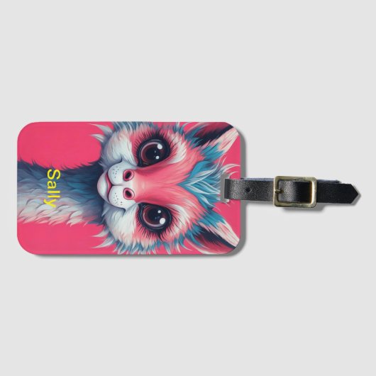 ラマ編カラフル集文字 ラゲッジタグ (正面横)