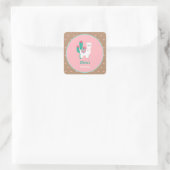 ラマ誕生日シール スクエアシール (バッグ)