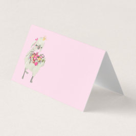 ラマ誕生日パーティーメニューカード