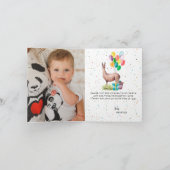 ラマ誕生日パーティー |写真サンキューカード サンキューカード (内部)