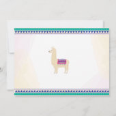 ラマ誕生日フォトカクタスパーティーフィエスタ招待状 招待状 (裏面)