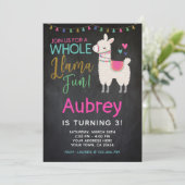 ラマ誕生日招待状シャルボード 招待状 (スタンド正面)