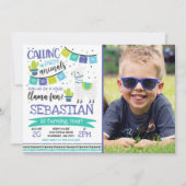 ラマ誕生日招待状ホールラマおもしろいパーティー 招待状 (正面)