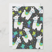 ラマ誕生日招待状ホールラマおもしろいパーティー 招待状 (裏面)