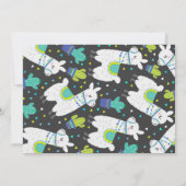 ラマ誕生日招待状ホールラマおもしろいパーティー 招待状 (裏面)