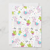 ラマ誕生日招待状ホールラマおもしろいパーティー 招待状 (裏面)