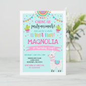 ラマ誕生日招待状ホールラマおもしろいパーティー 招待状 (スタンド正面)