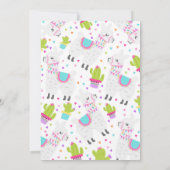 ラマ誕生日招待状ホールラマおもしろいパーティー 招待状 (裏面)