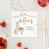 ラマ誕生日紙ナプキンズアルパカフィエスタサボテン スタンダードカクテルナプキン (インサイチュ)