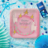 🦙ラマ誕生日 ペーパープレート (パーティー)