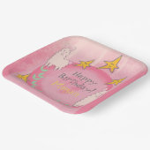 🦙ラマ誕生日 ペーパープレート (傾斜あり)