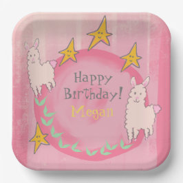 🦙ラマ誕生日 ペーパープレート