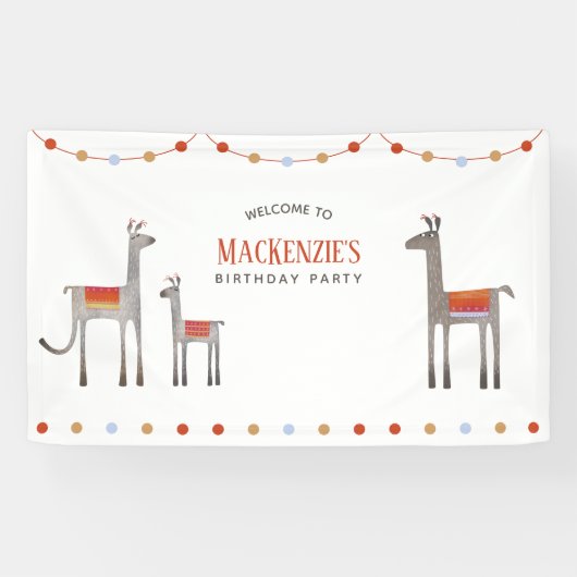 ラマ誕生日 横断幕 (横)