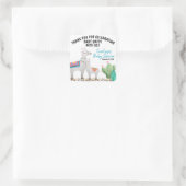 ラマ赤ちゃんシャワーお気に入りステッ感謝していクシール スクエアシール (バッグ)