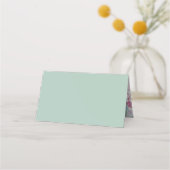 ラマ赤ちゃんシャワーかわいいグリーン男女兼用 プレイスカード (裏面)