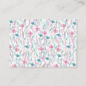 ラマ赤ちゃんシャワーかわいいピンクの少女 エンクロージャーカード (裏面)