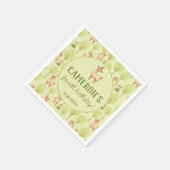 ラマ野外キッズ誕生祝い スタンダードカクテルナプキン (角)