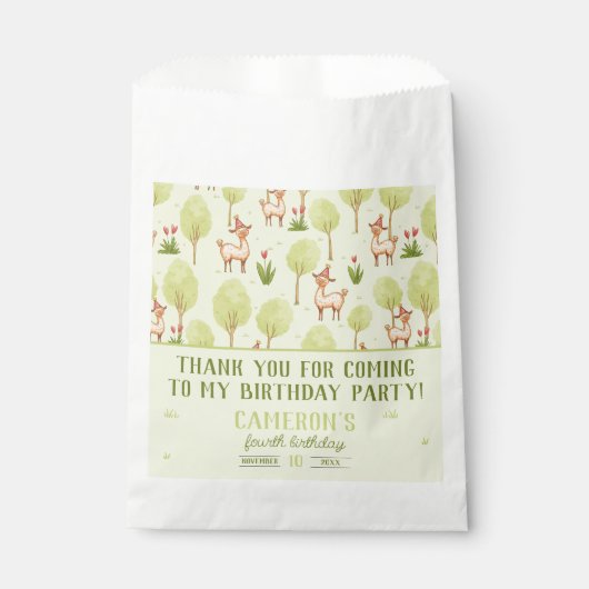 ラマ野外キッズ誕生祝い フェイバーバッグ (正面)