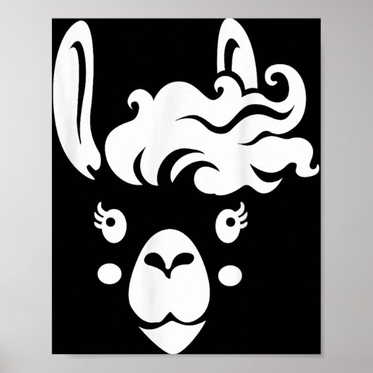 ラマ顔まつ毛ハロウィーン衣装ヘアスタイル ポスター (正面)