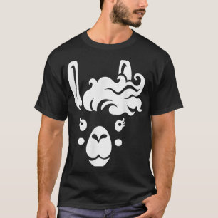 ラマ顔まつ毛ハロウィーン衣装ヘアスタイル Tシャツ