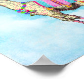 ラマ飛んでいるポスター ポスター (角)