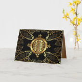 ラマ飾ダン カード (黄色い花)