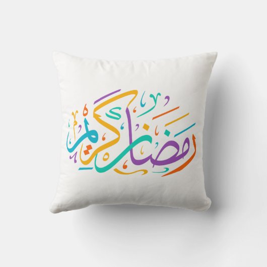 ラマ鮮やかダンカレムアラビア書道イスラム クッション (裏面)