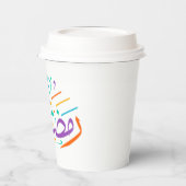 ラマ鮮やかダンカレムアラビア書道イスラム 紙コップ (左)