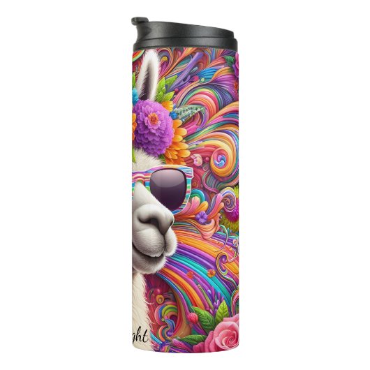 ラマ鮮やかフラワークラウンサングラス タンブラー (回転右)