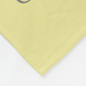 ラマ黄色と白と花ベビーブランケット フリースブランケット (角)