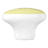 ラマ黄色と白と花ベビー セラミックノブ (側面)