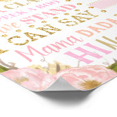 ラマ1歳誕生日マイルストーン誕生統計看板 ポスター (角)