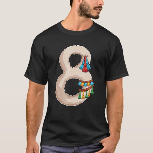 ラマ8歳バースデーパーティー8歳Al Tシャツ (正面)