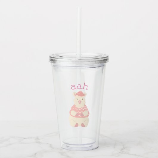 ラマ アクリルタンブラー (正面)