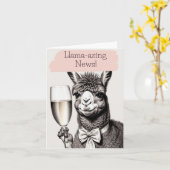 ラマ・アジンニュースおめでとうカード カード (黄色い花)