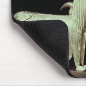 ラマ、アルパカおよび女性 マウスパッド (コーナー)