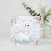 ラマ/アルパカベビーシャワー招待状 招待状 (スタンド正面)