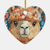 ラマ・アルパカ任意の年齢 セラミックオーナメント (正面)