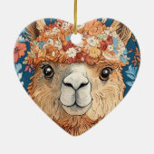 ラマ・アルパカ任意の年齢 セラミックオーナメント (裏面)
