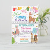 ラマ・アルパカ・ドライブ誕生日パーティーパレード 招待状 (スタンド正面)