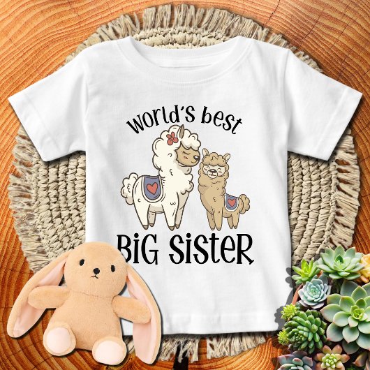 ラマ 🦙 アルパカ 世界で一番優しいお姉ちゃん ベビーTシャツ