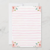 ラマ アルパカ 花の誕生日パーティー 招待状 (裏面)