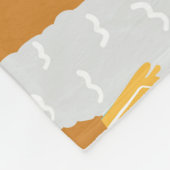 ラマ、オレンジ色の背景：誕生日パターン。 フリースブランケット (角)