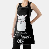 ラマ・オーケー・ラマ・アルパカ好き エプロン (インサイチュ)